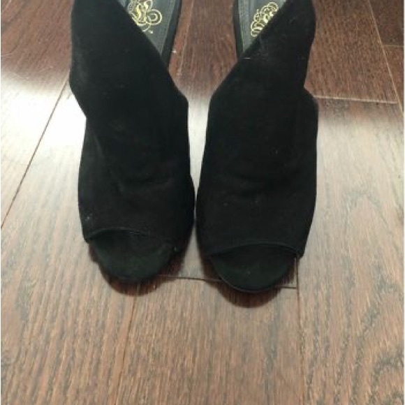 Black Heeled Mules - Picture 2 of 2